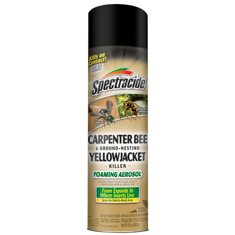 Spectracide Carpenter Bee And Ground-Nesting Yellowjacket Killer Foaming Aerosol 16 Ounces, Expands To Where Insects Live