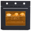 GarveeHome 24” Single Wall Oven, 2.5 Cu.Ft Built-In Electric Oven, Mechanical Knobs, Double-Layered Glass Door, 5 Cooking Functions, 3000W 240V - High Performance, Spacious Interior, Versatile Cooking