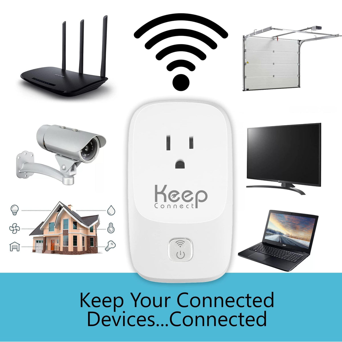 Keep Connect MAX Router Rebooter, Wi-Fi Reset Device, Monitors Connectivity and Resets When Required. No App Necessary. If You Enter a Phone Number it Will Send Texts Upon resets.