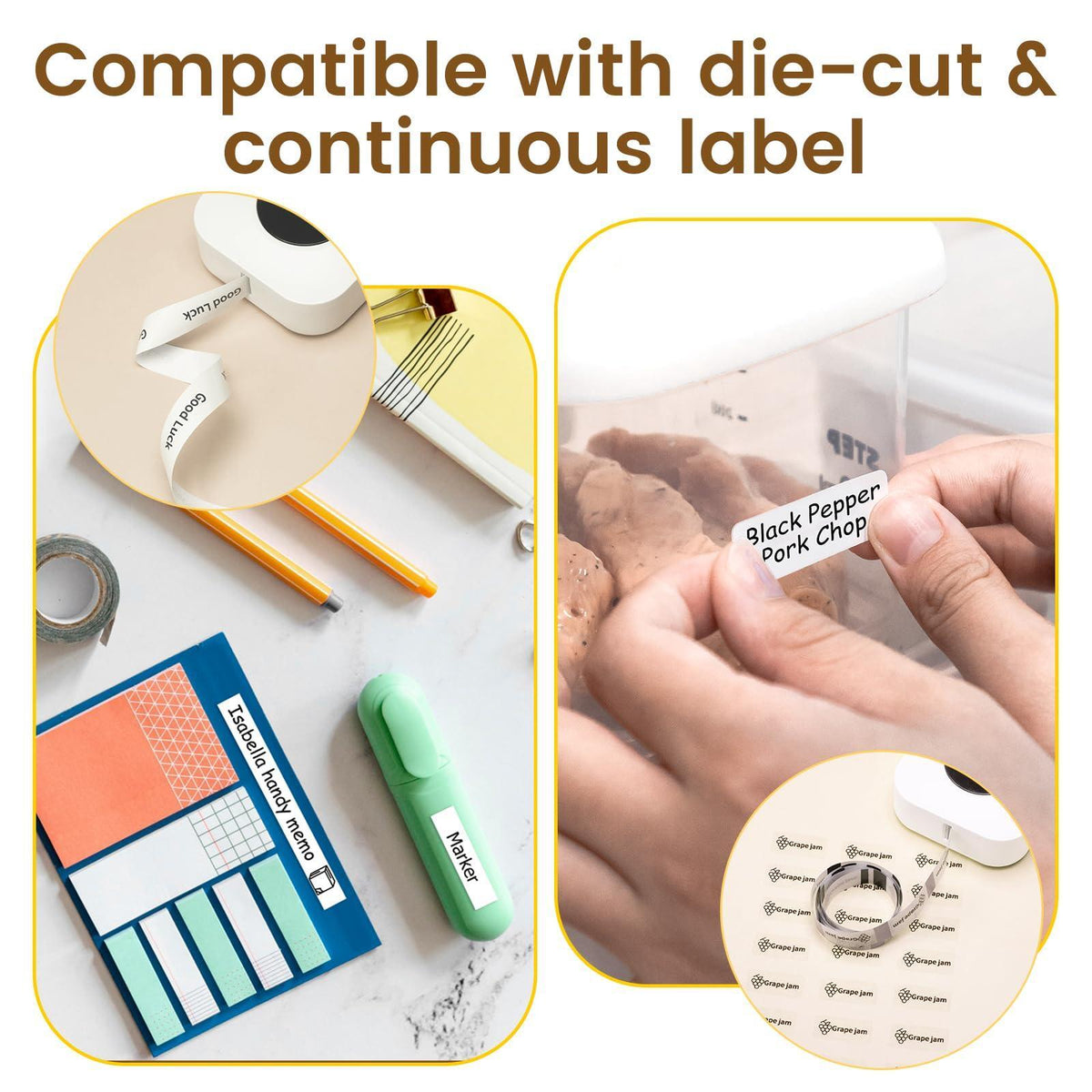 Phomemo D30 Label Maker, Bluetooth Mini Label Maker Machine, Portable Thermal Printer Small Rechargeable Labeler for Kids School Classroom Teacher Supplies, Home Office Labeler Works with Tablet/Phone