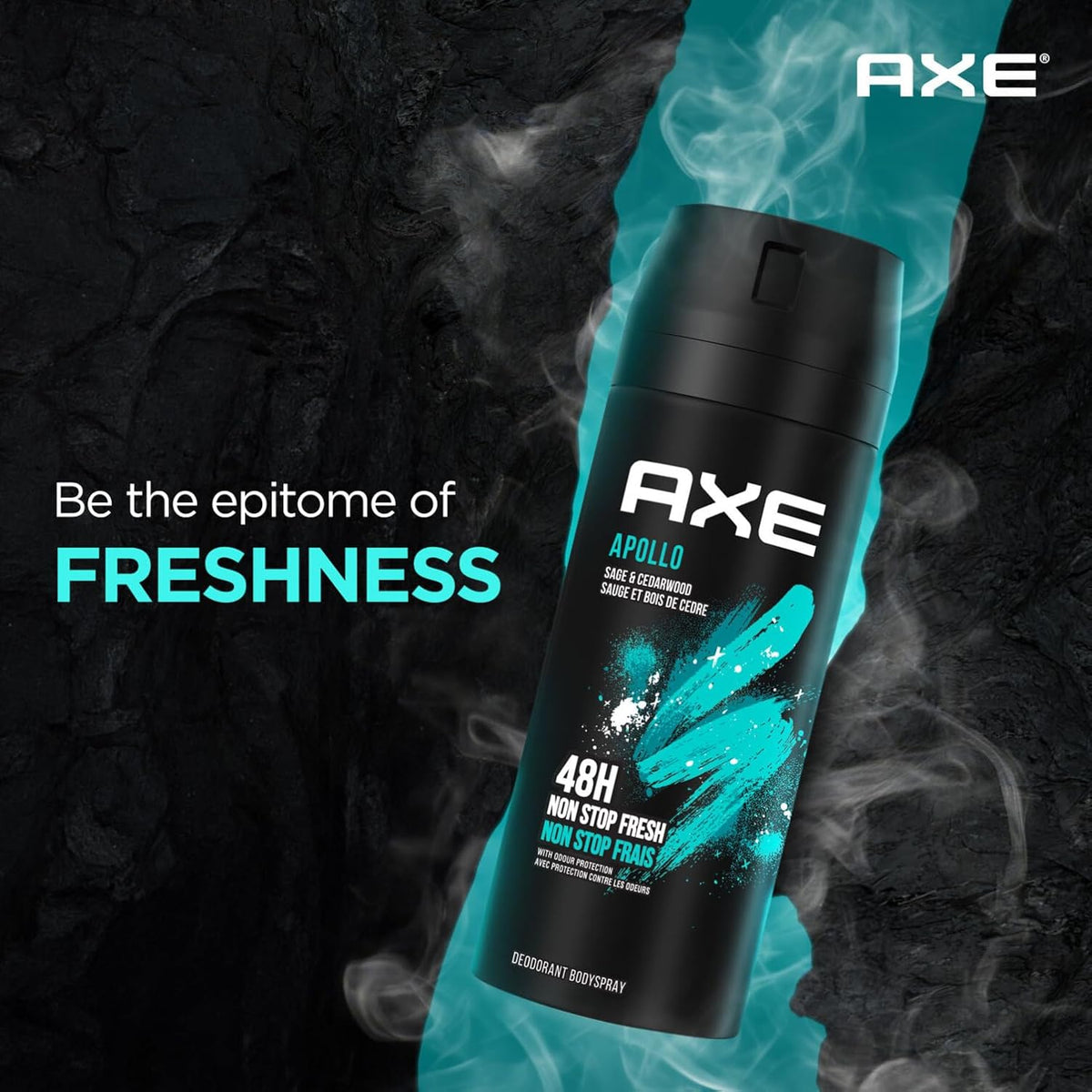 Axe Apollo Sage & Cedarwood Deodorant Body Spray for Men | 48H* Odour Protection | Invigorating Scent|150ml