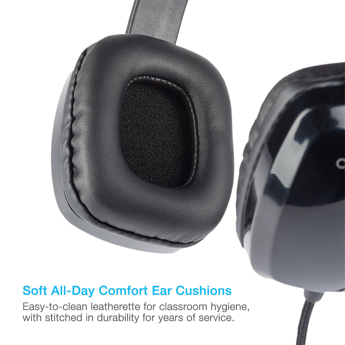 Cyber Acoustics 3.5mm Stereo Headphones for PCs and Other 3.5mm Devices in The Office, Classroom or Home (ACM-6004)
