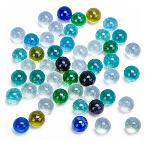 POPLAY 50 PCS Marbles Bulk with Whistle, 0.56 Inch Glass Marbles for Kids | Canicas for Kids, Marble Games Accessories, DIY, Home Decor, Vase Fillers