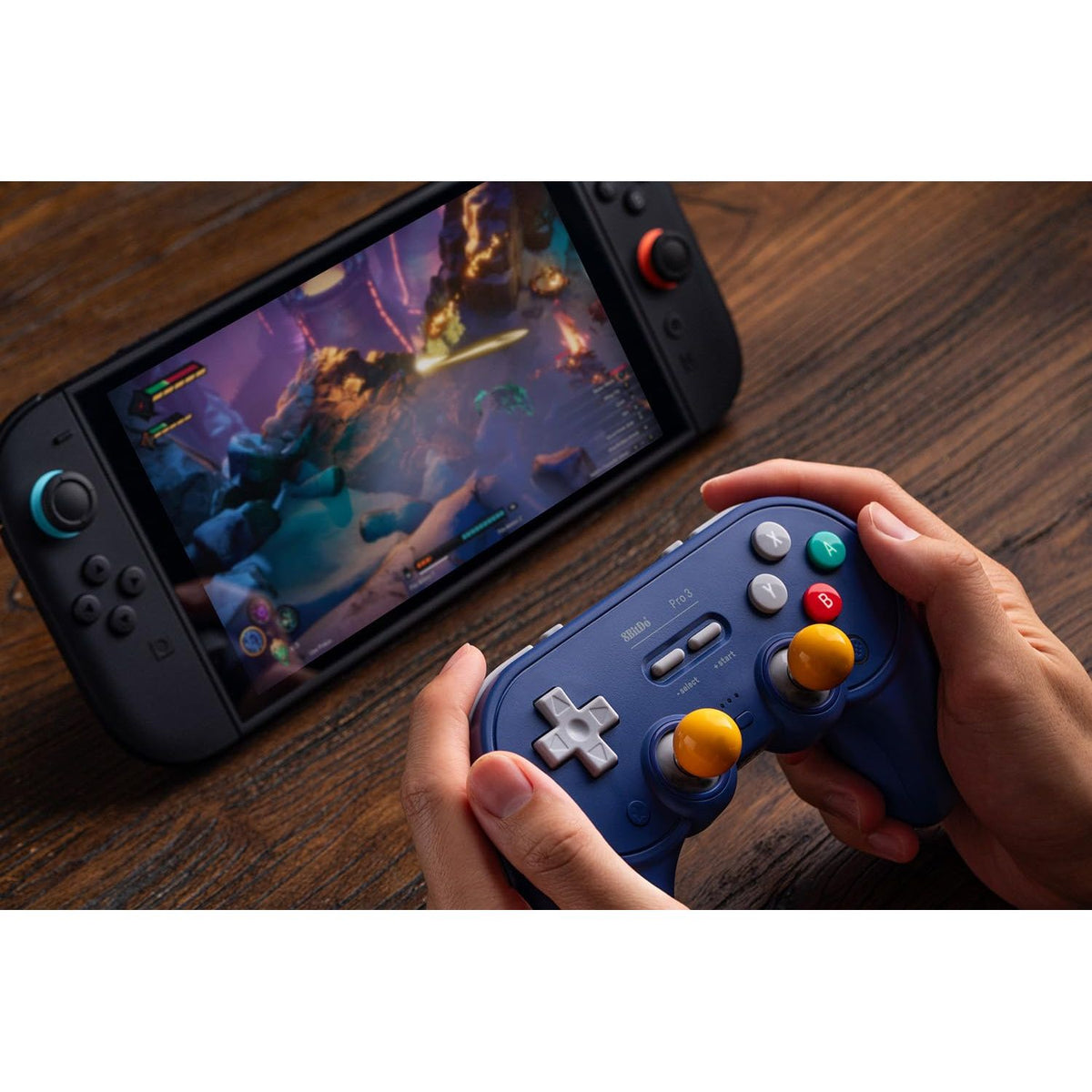 8BitDo Pro 3 Bluetooth Controller for Switch/Switch 2 – TMR Joysticks, Swappable ABXY Buttons, Pro Back Buttons, Charging Dock, Hall Effect Triggers, for Windows, Apple, SteamOS, Android - Gray