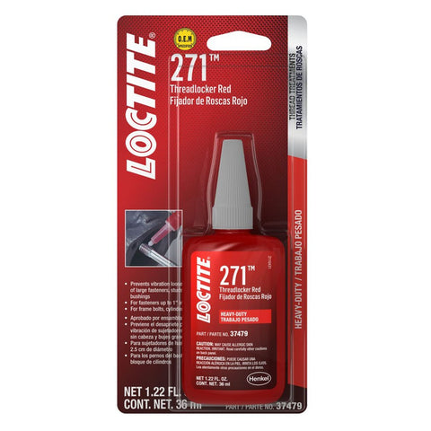 Loctite 37479 271 Red Heavy Duty Threadlocker Bottle - 36 ml