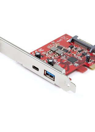 StarTech.com 2-Port 10Gbps USB-A & USB-C PCIe Card - USB 3.2 Gen 2 PCI Express Type C/A Host Controller Card Adapter - USB 3.2 Gen 2 PCIe Expansion Add-On Card - Windows, macOS, Linux, TAA