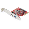 StarTech.com 2-Port 10Gbps USB-A & USB-C PCIe Card - USB 3.2 Gen 2 PCI Express Type C/A Host Controller Card Adapter - USB 3.2 Gen 2 PCIe Expansion Add-On Card - Windows, macOS, Linux, TAA