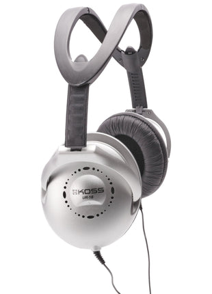 Koss UR18 Collapsible Home Headphones Silver Finish with 3.5mm Jack, Standard Packaging