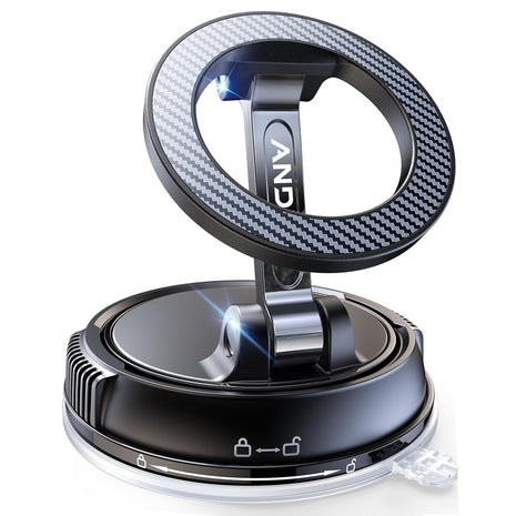 ANDERY Car Phone Holder for Magsafe [78+LBS Strongest Suction & 2400gf Magnetic] 360° Adjustable Car Phone Mount, Phone Holders for Your Car for iPhone 17 Pro Max 16 15 14 13 12 Plus Air, Carbon Fiber