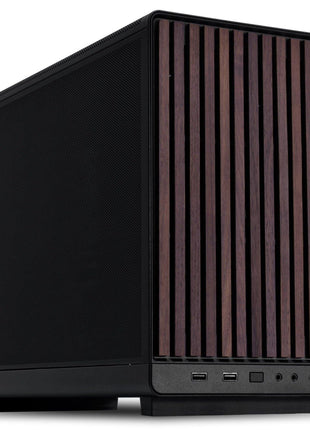 Lian Li A3-mATX-WD-26.3L Micro Form Factor Chassis-No Fans Included-Supports 360mm AIO-Modularity Design-for M-ATX, ITX Motherboard-DAN Cases Collaboration-Wood Front Panel-Black (A3X-WD)