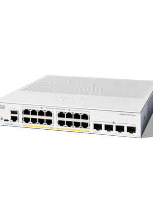 Cisco Catalyst 1300-16P-4X Managed Switch, 16 Port GE, PoE, 4x10GE SFP+, Limited Lifetime Protection (C1300-16P-4X)
