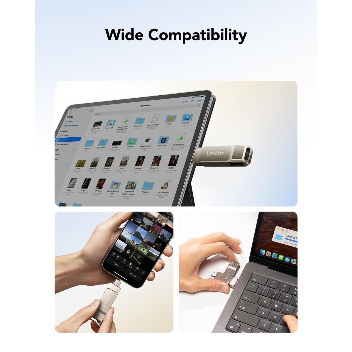 Lexar D40E 128GB Dual USB 3.2 Gen 1 Type-C Jump Drive, USB-C Flash Metal Housing Swivel Design Thumb Drive