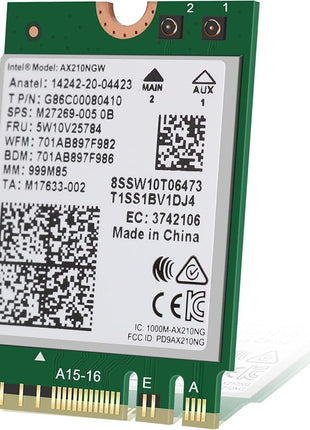 Intel AX210 Tri-Band Wi-Fi 6E Bluetooth 5.3 Network Card for Notebook