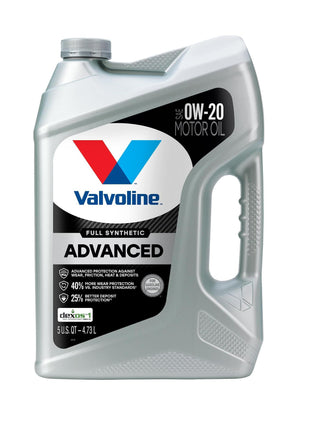 Valvoline Advanced Full Synthetic SAE 0W-20 Motor Oil 5 QT