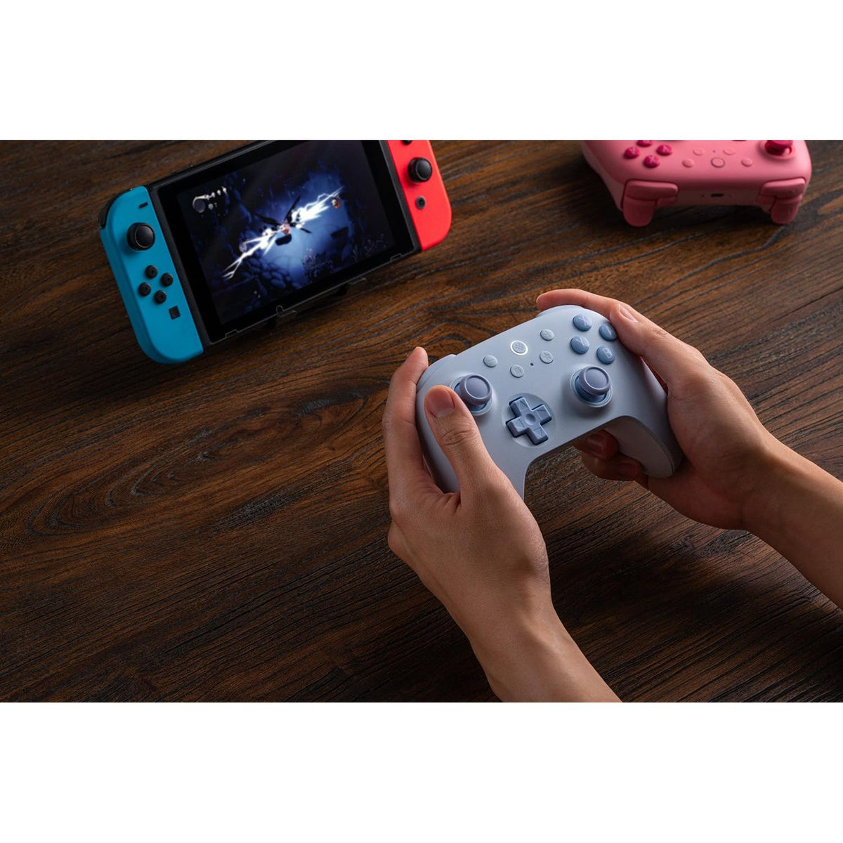 8BitDo Ultimate 2C Bluetooth Controller for Switch/Switch 2, Wireless Controller with 6-Axis Motion Control, Rumble Vibration, Refined D-Pad and Bumpers, and Hall Effect Joysticks (Blue)