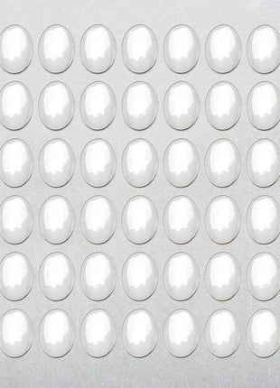 dophee Oval Glass Cabochon for Jewelry Making, Clear Dome Tiles Cabochons with Flat Back, Dome Bead Cameo Cabochon Tile for DIY Craft Photo, Pendants, Rings, Necklace, 25x18mm, 50-Pack