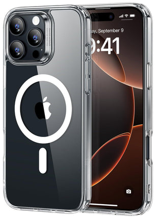 ESR for iPhone 16 Pro Max Case, Compatible with MagSafe, Shockproof Military-Grade Protection, Magnetic Phone Case for iPhone 16 Pro Max, Classic Hybrid Case (HaloLock), Clear