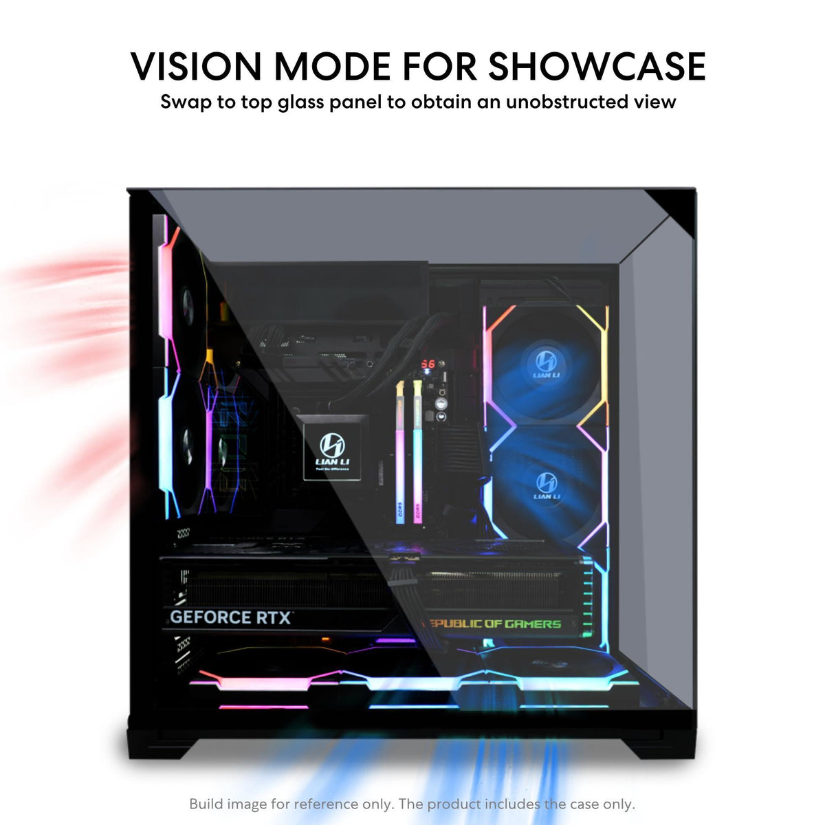 Lian Li O11 Vision Compact Black-Steel-Tempered Glass ATX Mid Tower Computer Case-Back Connect Support-O11VPX