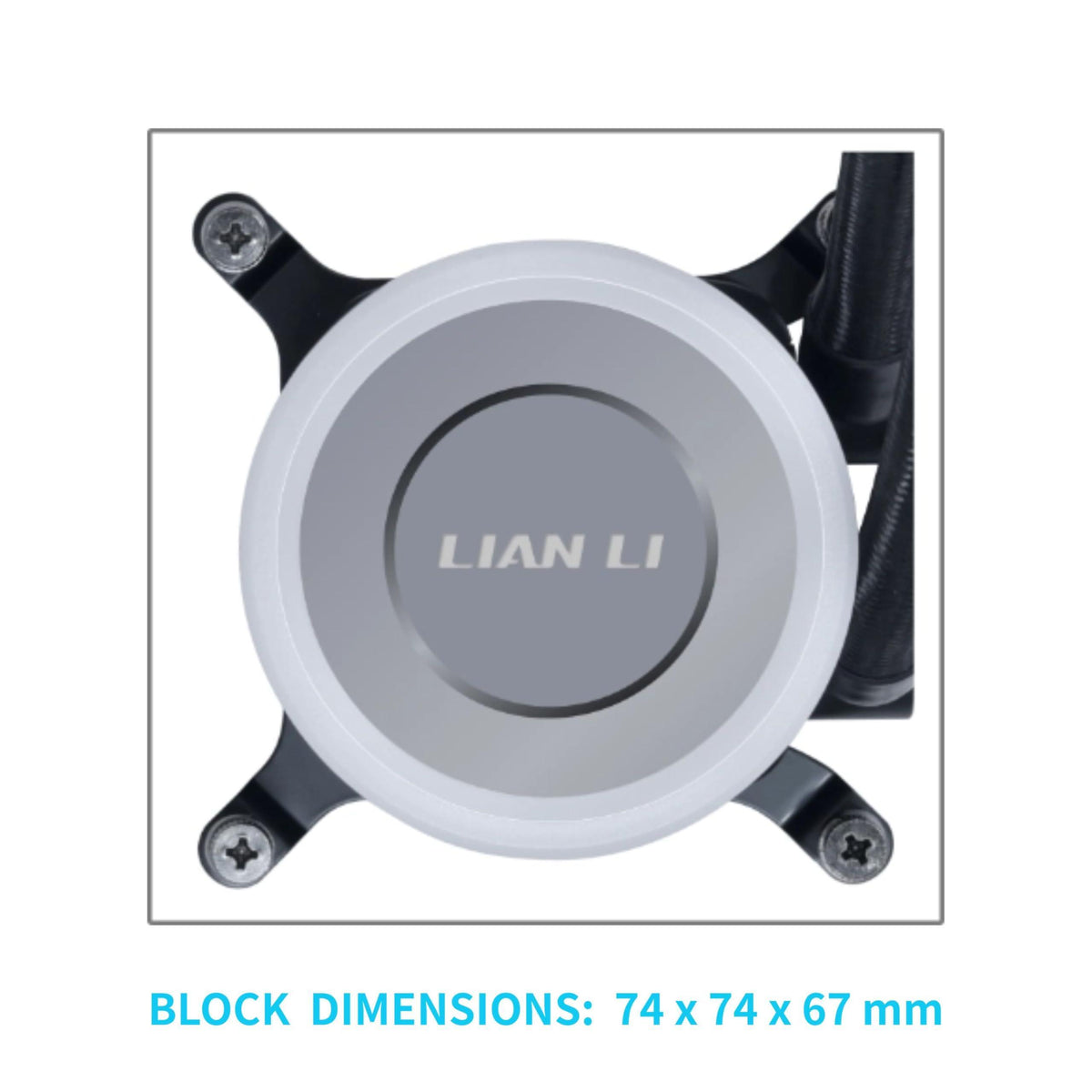 Lian Li Galahad II Lite Liquid Cooler 240mm RGB Fans–AIO CPU Water Cooling, Customizable ARGB Pump Block, Low Noise Hydraulic Bearing, Switchable Lid & 28mm PBT Fan for LGA 1700/1851/AM5/4(GA2L24RB).