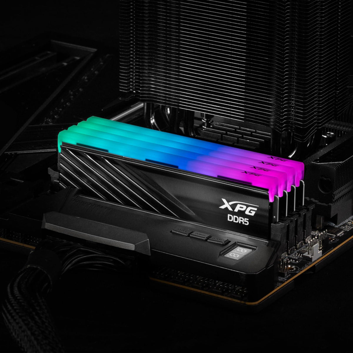 XPG Lancer Blade RGB DDR5 RAM 32GB (2x16GB) 6000MT/s CL34 Low-Profile Gaming Memory – Black | Intel XMP 3.0 & AMD Expo Ready