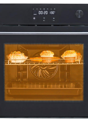 24 Inch Electric Single Wall Oven, 2.5 Cu.ft Built-in Convection System with 8 Cooking Functions in Stainless Steel, Touch Control