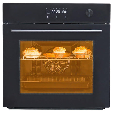 24 Inch Electric Single Wall Oven, 2.5 Cu.ft Built-in Convection System with 8 Cooking Functions in Stainless Steel, Touch Control