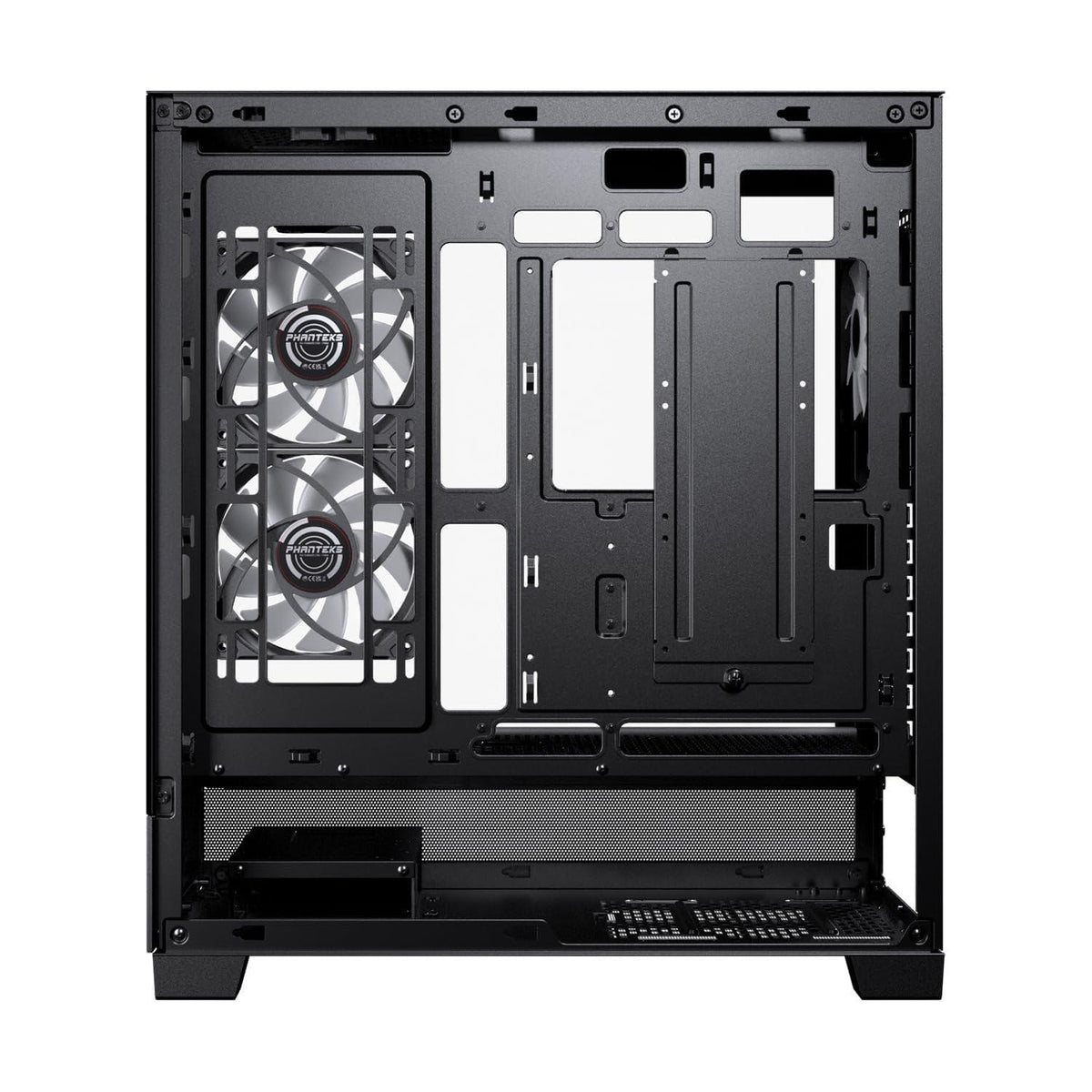 Phanteks XT View, Mid-Tower Gaming Chassis, Tempered Glass Front and Side Window, USB-C 3.2 Gen2, 3X M25-120 D-RGB Fans Included (Black)