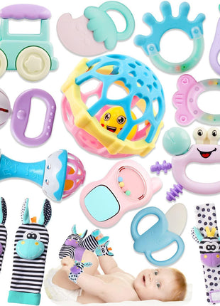 Baby Rattles 0-6 Months: Baby Toys Rattles for Babies 6-12 Months Infant Toys 0-3 Months Newborn Toys Teething Toys 3-6 Months - Baby Rattle Socks Baby Gifts for Boy Girl