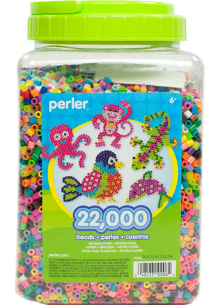Perler Multi-Mix Fuse Beads Jar, Assorted Colors, Pack of 22000 (PER17000)