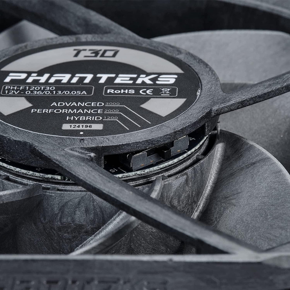 Phanteks (PH-F120T30_BG_3P) T30-120 Fan Triple-Pack, Premium high-Performance Fan, Excellent Sound Quality, 4-pin PWM, Multiple Fan RPM Modes, Black/Grey