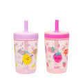 Zak Designs Kelso Toddler Cups For Travel or At Home, 15oz 2-Pack Durable Plastic Sippy Cups With Leak-Proof Design is Perfect For Kids (Sweet Berry, Lemon Zest)