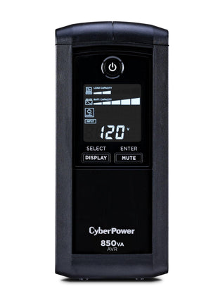 CyberPower CP850AVRLCD Intelligent LCD UPS Battery Backup | Surge Protector, 850VA/510W, 9 Outlets, AVR, Mini-Tower