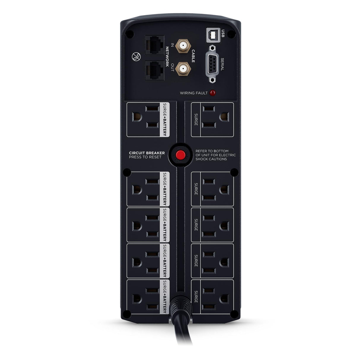 CyberPower CP1500AVRT AVR UPS Battery Backup and Surge Protector, 1500VA/900W, 10 Outlets, Mini-Tower, UL Certified