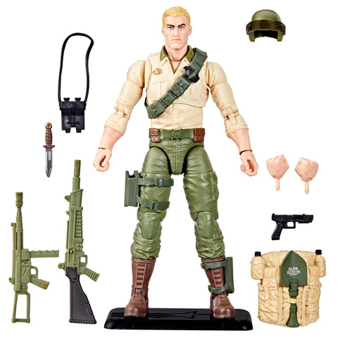 G.I. Joe Classified Series Retro Cardback Duke, Collectible 6-Inch Action Figure with 10 Accessories