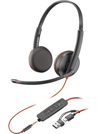 Poly Headphones Cable USB Type C and 3 5mm Microphone Boom SoundGuard Digital