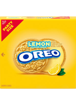 OREO Lemon Creme Sandwich Cookies, Party Size, 24.95 oz