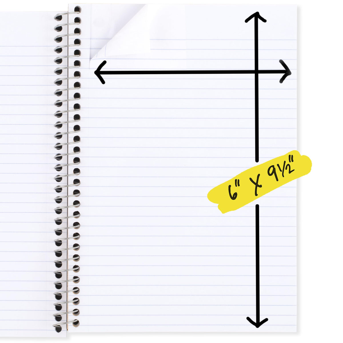Five Star Spiral Notebook, 2 Subject, College Ruled Paper, 6" x 9-1/2", 80 Sheets, Fights Ink Bleed, Water Resistant Cover, Tidewater Blue (840029CG1-ECM)