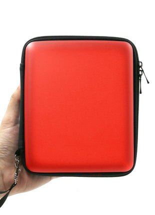 ADVcer 2DS Case, EVA Waterproof Hard Shield Protective Carrying Case with Hand Wrist Strap and Double Zipper Compatible with Nintendo 2DS (Reddish Orange)