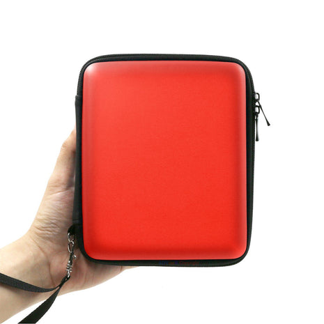 ADVcer 2DS Case, EVA Waterproof Hard Shield Protective Carrying Case with Hand Wrist Strap and Double Zipper Compatible with Nintendo 2DS (Reddish Orange)