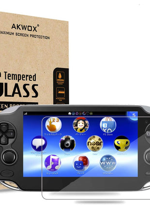 Screen Protector Compatible with PS Vita 1000 (Pack of 2), Premium HD Clear 9H Tempered Glass Screen Protective Film High Clarity Touch Accuracy