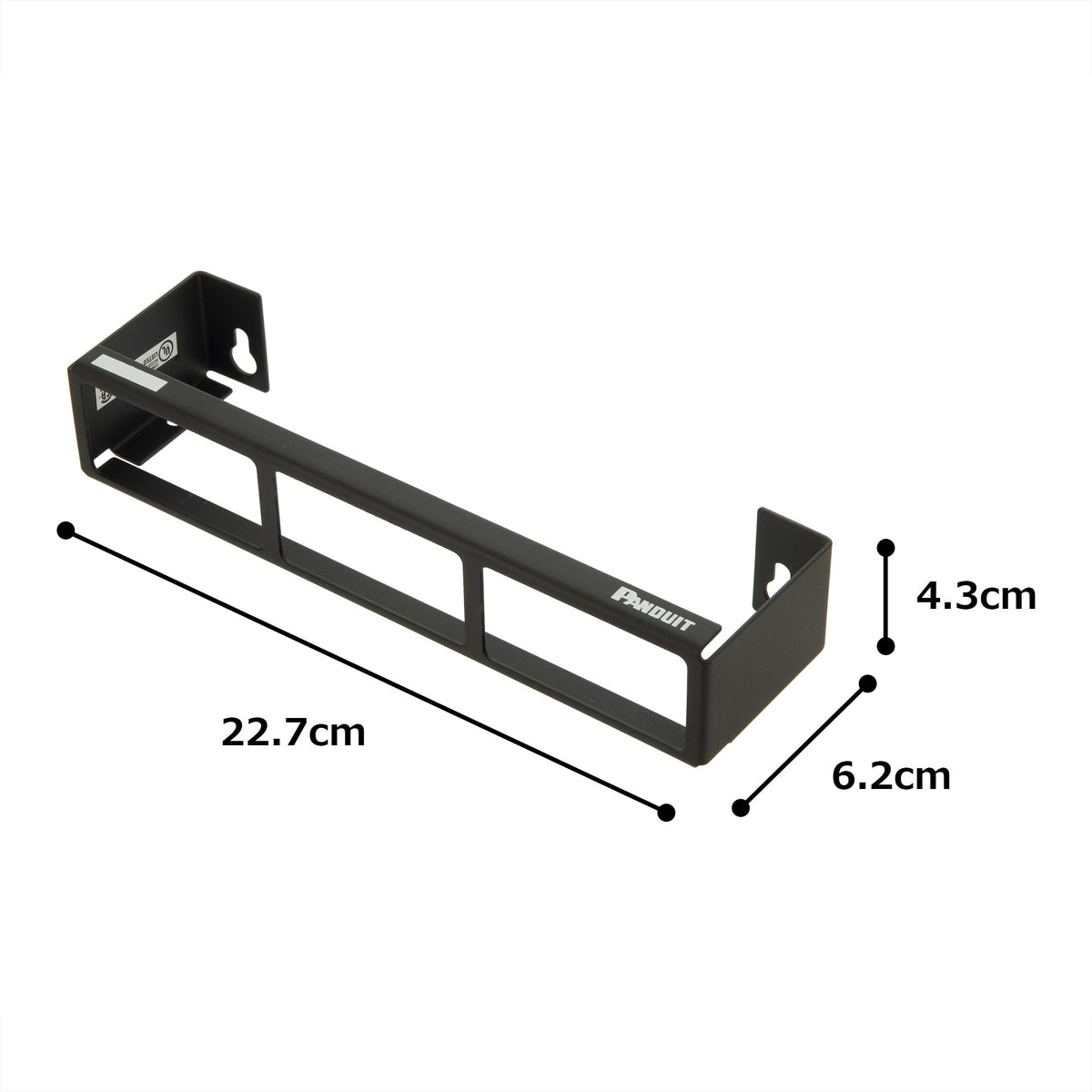 Panduit CWPP12WBL 12-Port Flat Patch Panel with Wall-Mount Bracket, Black