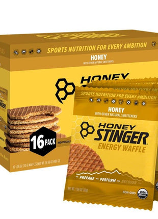 Honey Stinger Organic Honey Waffle, Energy Stroopwafel for Exercise, Endurance and Performance, Sports Nutrition for Home & Gym, Pre and Post Workout, 16.96 Ounces (Pack of 16)