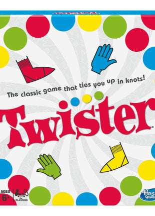 Hasbro Twister Party Classic Board Game for 2 or More Players,Indoor and Outdoor Game for Kids 6 and Up,Packaging May Vary