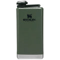 Stanley Adventure Pre-Party Flask 8 oz | Leakproof Hip Flask | Hinge Connected Never Lose Cap | Insulated Stainless Steel Liquor Container | BPA-Free | Hammertone Green