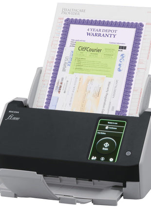 RICOH fi-8040 Premium Fast Front Office & Desktop Document, Receipt, ID Card Scanner with 50 Page Auto Feeder and PC-Less DirectScan Network Scanning Capability with 4-Year Advance Exchange Warranty