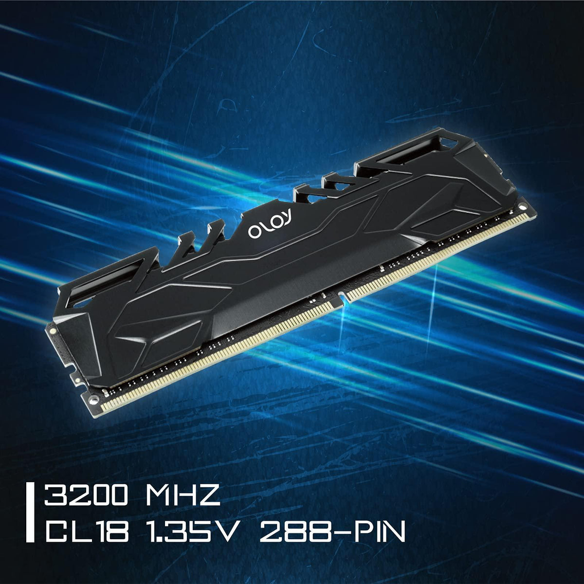 OLOy DDR4 RAM 32GB (2x16GB) 3200 MHz CL16 1.35V 288-Pin Desktop Gaming UDIMM (MD4U163216DJDA)