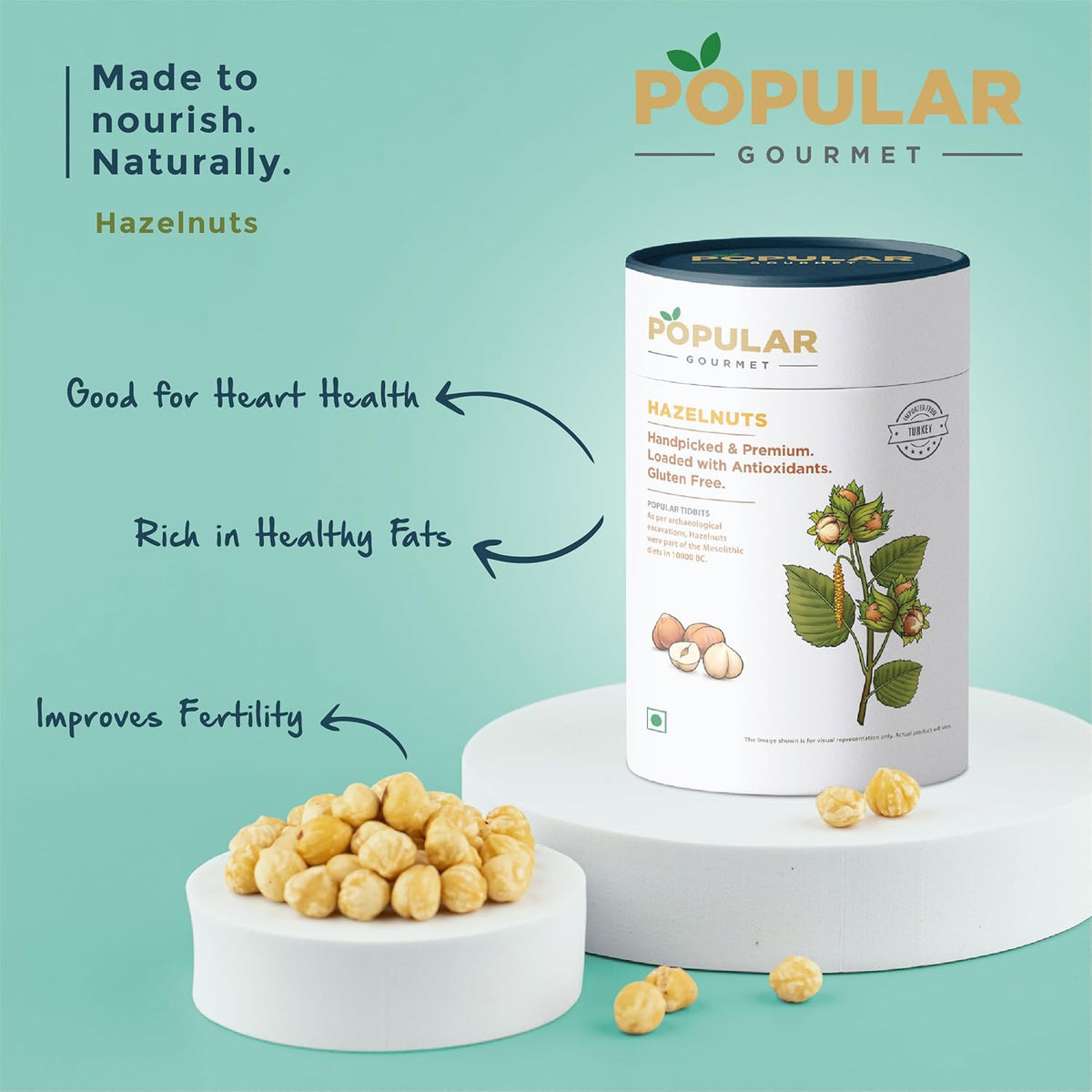 Popular Gourmet Hazelnut 200g- Premium Handpicked Hazelnut, hazelnut kernals, Snacks with healthy fat, Gluten Free, Antioxidant, Ideal for Healthy Snacking