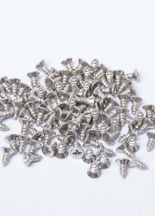Bolt Dropper #4 x 1/4" Stainless Steel Flat Head Phillips Wood Screw (100 Pack), 18-8 (304) Stainless Steel Sheet Metal Screws - Type A Point, Plain Finish