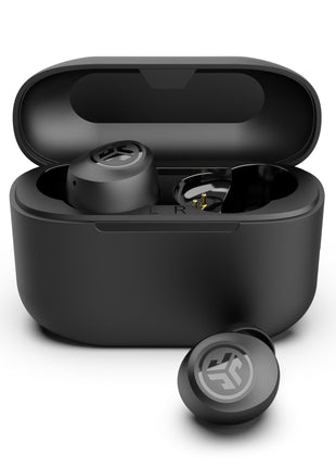 JLab Go Air Pop+ True Wireless Earbuds, in Ear Headphones, Bluetooth Earphones, 35H Playtime Ear Buds, Bluetooth Earbuds with Microphone, USB-C Charging Case, Dual Connect, EQ3 Sound, Black