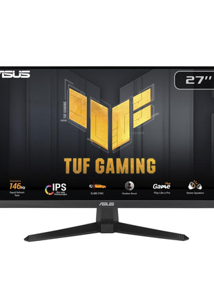 ASUS TUF Gaming 27 inch 1080P Monitor (VG279QE5A) – Full HD, Overclock to 144Hz, 1ms, IPS, Extreme Low Motion Blur Sync, Stereo Speaker, Variable Overdrive, DisplayWidget Center, 3 yr Warranty